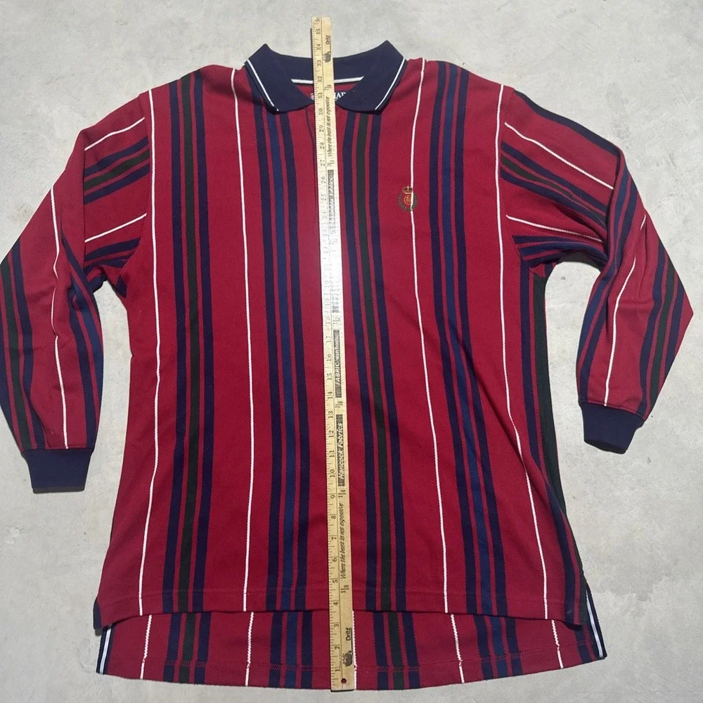 Vintage Chaps Ralph Lauren Striped Color Block Longsleeve Polo Men's XL Rugby
